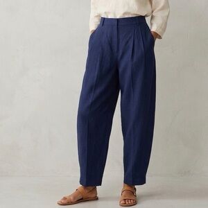 Uniqlo x Comptoir Des Cotonniers Linen Blend Barrel Leg Trousers Pants M